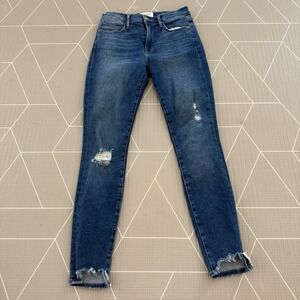 Frame Le High Skinny Jeans Size‎ 27 Distressed High Rise
